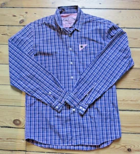 Barbour Laundryman Gingham Laundered Candy Long Sleeved Shirt Size M - Picture 1 of 11