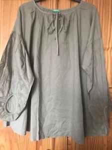 united colours of benetton Womens Blouse, S(M), Green, Cotton, Brand New - Picture 1 of 8