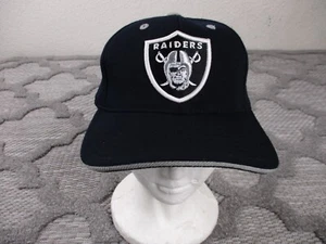 Vintage Oakland Raiders Hat Mens Fitted Black 7 1/8 American Needle Embroidered - Picture 1 of 12