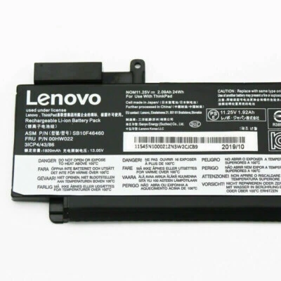 Genuine 24Wh 00HW022 00HW023 Battery For Lenovo ThinkPad T460s T470s SB10F46460 - Image 1 of 4