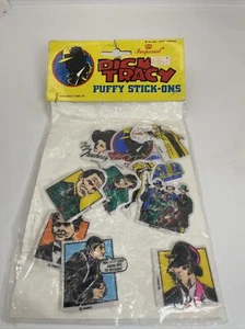 Vintage Dick Tracy Classic Comic Cartoon Puffy Stick-Ons Decals NOS #1 - Picture 1 of 4