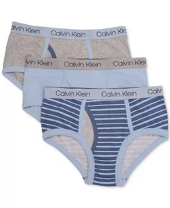 Calvin Klein BLUE BELL Little Boys 3-Pk. Cotton Briefs, US Small (6/7) - Picture 1 of 2