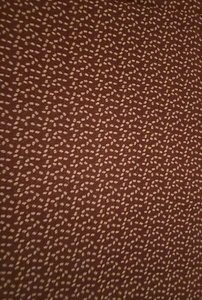 Vintage Cotton Fabric 2 Yards x 44" Rusty Red With Cream Flowers Sewing Quilting - Picture 1 of 4