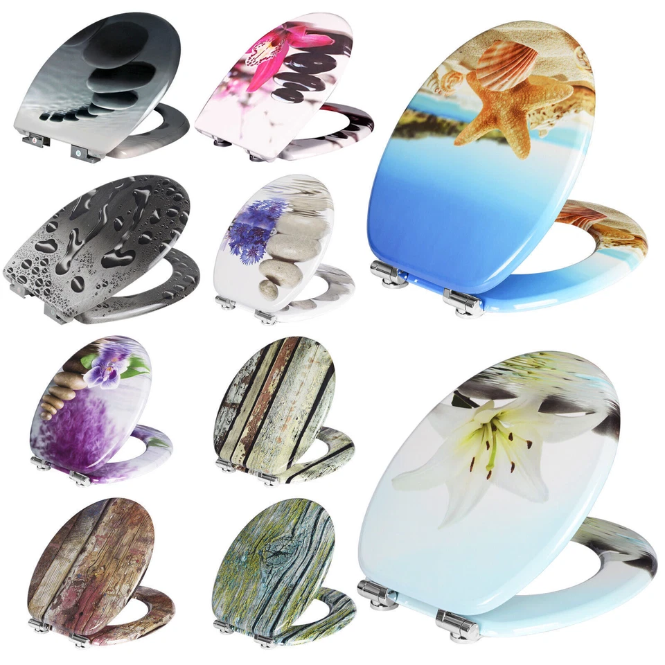 Toilettendeckel WC-Brille WC Sitz Klobrille Deckel Toilettensitz WC-Brille e863 - Bild 1 von 1