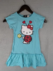Hello Kitty H&M Dress kids Size 4-6 yrs old Sanrio ladybug flower cute - Picture 1 of 12