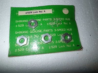 Vintage NOS Genuine Shimano #529 Lock Nut A, Package of (4) - Image 1 of 2