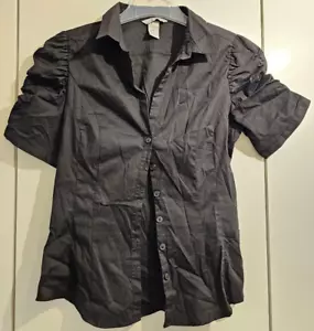 H&M L.O.G.G. Gr. 36 Shirt schwarz black Frauen Hemd Bluse Fashion Damen Knöpfe - Bild 1 von 3