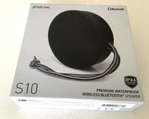 Photive S10 Premium Waterproof Wireless Speaker - Bluetooth IPX4 Rated - BNIB - Picture 1 of 3
