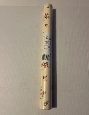 New Laura Ashley Home (Double Roll) Light/Dark Pink Rose Print 56 SQ. Feet - Image 1 of 4
