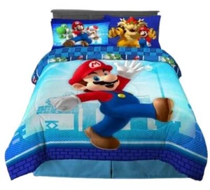 Super Mario "Power Up Mario" Kids Reversible Bed Set-W5205554766, W5671077216 - Picture 1 of 15