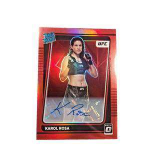 2022 KAROL ROSA PANINI DONRUSS OPTIC RATED ROOKIE RED AUTOGRAPH CARD #d 37/99