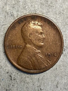 1914-D Lincoln Cent VF+ Key Date (#1) - Picture 1 of 2
