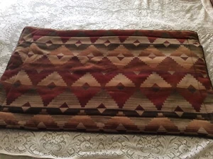 CROSCILL SANTA FE SOUTHWESTERN CHENILLE RUST RED LARGE PILLOW SHAM - Picture 1 of 9