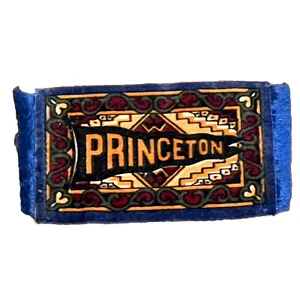 Princeton University Tobacco Cigarette Felt Rug Vintage 1900s #C40 - Picture 1 of 5