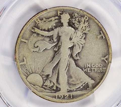 1921-S PCGS VG10 Walking Liberty Half Dollar Nice Circulated Better Dt Walker Cover