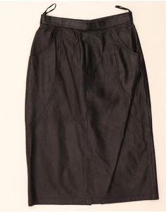 C&A Womens Canda High Waist Skirt EU 42 Large W30 L29 Black Leather DQ02 - Picture 1 of 3