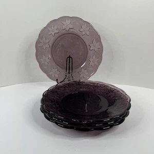 Princess House Fantasia Amethyst lila 8" Mittagessen oder Salatteller 4er Set - Bild 1 von 9