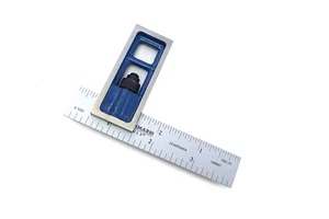 106607 4” Woodworking Precision Double Square 1/8” and 1/16” Graduations Accu... - Picture 1 of 2