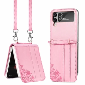 Funda Z Flip 3, Funda Cartera Galaxy Z Flip 3, Pared Protección Cuero PU Premium - Imagen 1 de 12