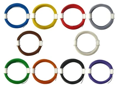 Stranded decoder strand 0.04mm² LIFY highly flexible thin 100 meters 10 colors per 10m set - Image 1 of 4