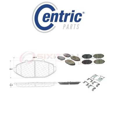 Centric Ceramic Disc Brake Pads w Shims for 1998-2002 Mercury Grand Marquis jm Foto 1 de 4