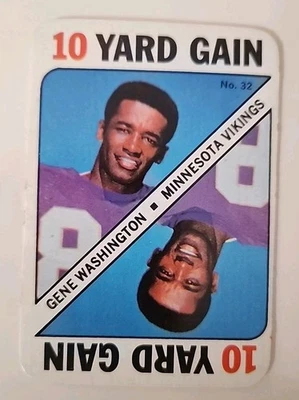 1971 Topps Football Game Card 32 Gene Washington Minnesota Vikings  - Image 1 of 2
