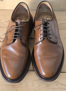 SCARPE DERBY CHIESA PELLE MARRONE UK 8,5 UOMO STRATTON - Foto 1 di 12