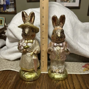 Hobby Lobby 2010 folierte gewickelte Osterhasen Mode Tischstücke - Bild 1 von 4