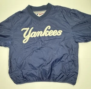 New York Yankees MLB Majestic Pullover Windbreaker Dugout Jacke XL Navy - Bild 1 von 11