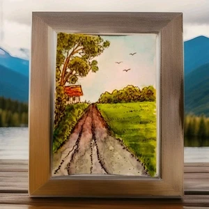 ACEO Original Watercolor Painting, Country Road, by Herbie Hasbrouck Jr - Picture 1 of 5