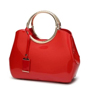 Womens Handbags, Ladies Top Handle Bags, Patent Leather Stylish Tote Shoulder... - Picture 1 of 5