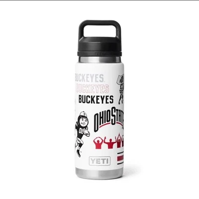 YETI Fandom 26oz Rambler Brutus Ohio State OSU Buckeyes ESGOTADO - Imagem 1 de 3