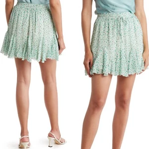 New Garden Hours Floral Miniskirt LULUS Womens XL Ditsy Floral Green Skirt - Picture 1 of 6