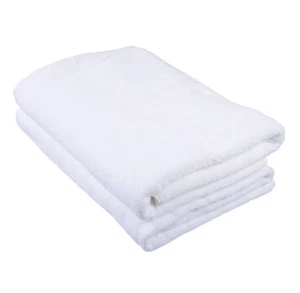 20xLUXURY EXTRA LARGE BATH SHEET 100% COTTON 5 STAR HOTEL TOWELS WHITE 90x186CM - Picture 1 of 3