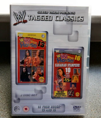 WWE Tagged IN YOUR HOUSE 13 & IN YOUR HOUSE 16. 2 DVD CERT 15. VGC.. REFK9 - Image 1 of 2