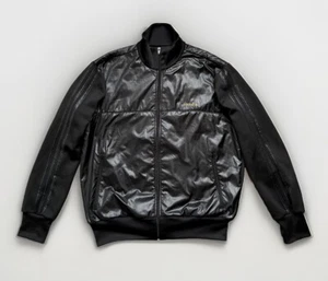 ADIDAS FIREBIRD MENS 2008 BLACK GOLD ZIP UP JACKET SIZE XL SHINY TREFOIL RETRO - Picture 1 of 11