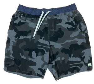 Vuori Banks Gray Camo Athletic Shorts Mens LARGE Lightweight - Picture 1 of 8