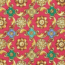 VERSACE TIE Medusa & Floral on Red Classic Silk Necktie