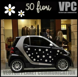 ADESIVI MARGHERITE STICKERS TUNING FIORI AUTO CASCO MOTO SCOOTER PRIMAVERA - Foto 1 di 6
