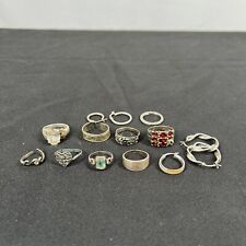 Lot Of Vintage Antique Sterling Silver Jewelry Rings Earrings