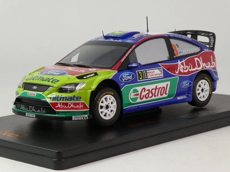 FORD FOCUS RS WRC N.3 RALLY SARDINIEN 2009 HIRVONEN/LEHTINEN 1 24 Ixo Model Auto