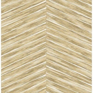 Beige / Brown Chevron Stripes Pattern on Paste the Wall Wallpaper 2767-23778 - Picture 1 of 2