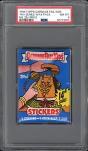 1988 Topps OS14 Garbage Pail Kids 14th Series 14 Card Wax Pack PSA 8 WITHOUT 25c - Picture 1 of 2