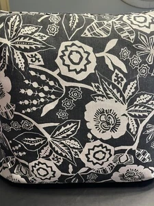 Ralph Lauren Black White Floral Throw Pillow w/Down Insert 20”x20” - Picture 1 of 12