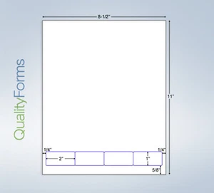 Forma de etiqueta integrada 4 etiquetas 2" x 1" inferior (1500) - Imagen 1 de 3