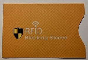 1x Schutzhülle RFID NFC für EC Karte/Kreditkarte Gelb Neu !!! - Bild 1 von 2