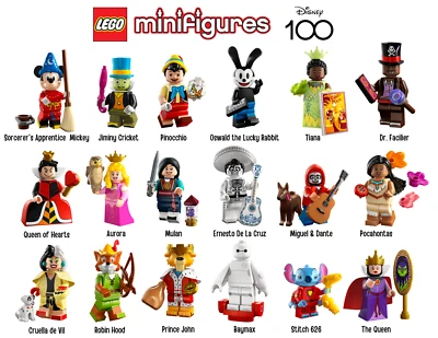 LEGO 71038 - LEGO MINIFIGURES - SERIE DISNEY 100 COMPLETA O A SCELTA