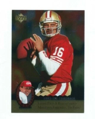 1995 Upper Deck Football Card # MT16- HOF JOE MONTANA - San Francisco 49ER'S - Image 1 of 2