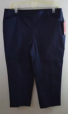 Jones New York Mujer Azul Marino Algodón Informal Elastizado Pantalones Pequeños 12 P Foto 1 de 4