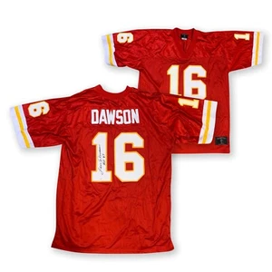 Len Dawson Autographed Kansas City Signed Red Football Jersey HOF 87 JSA COA - Picture 1 of 3
